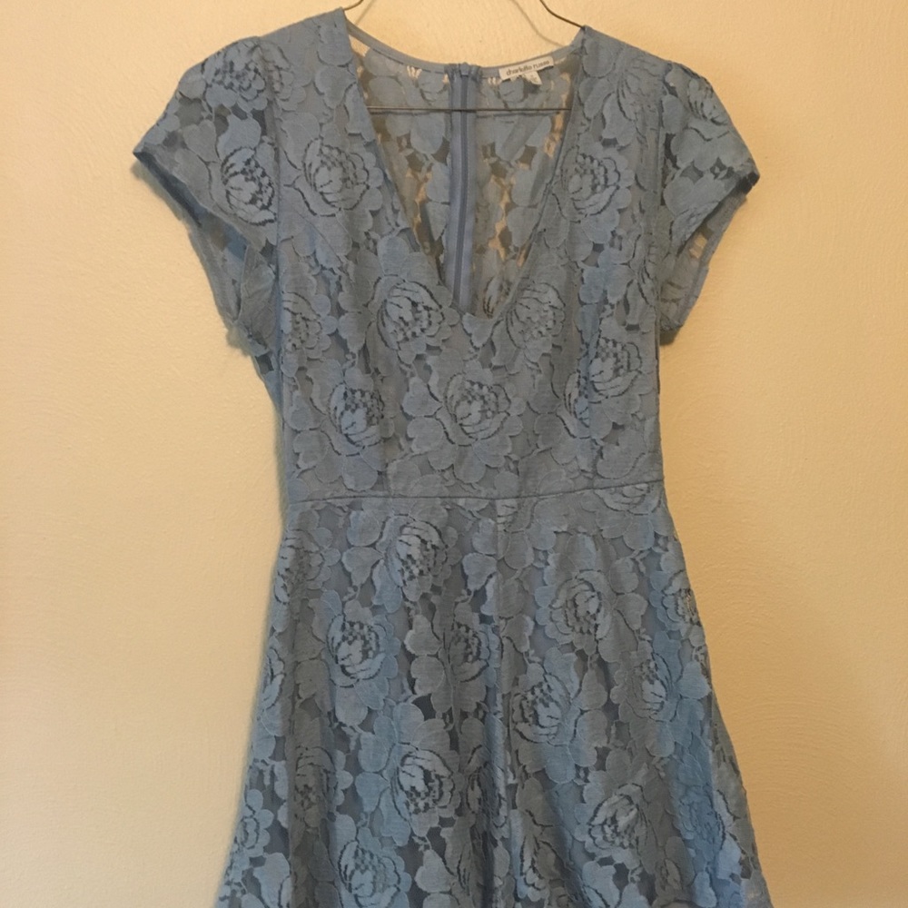 Baby blue floral romper